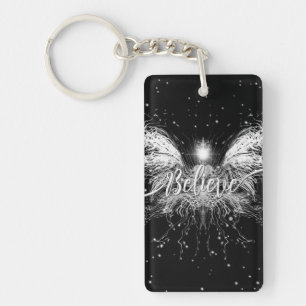 Believe Fairy Starlight Fantasy Black Key Ring
