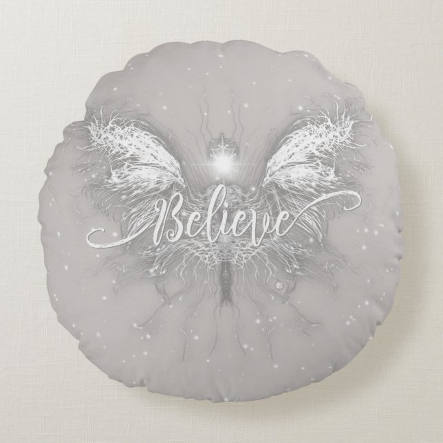 Believe Fairy Starlight Fantasy Round Cushion (Front)