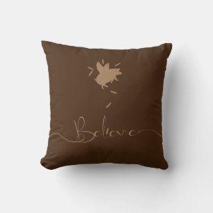 Believe-Falling Pig Feathers Cushion