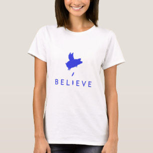 BELIEVE-Falling Pig Feathers T-Shirt