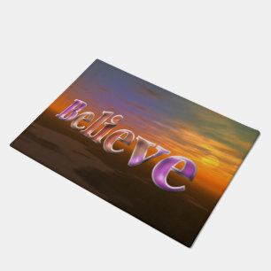 Believe Fantasy Sun Sky Inspirational  Doormat