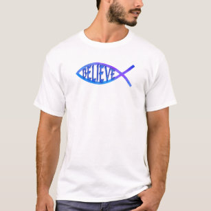 Believe Fish- Blue T-Shirt