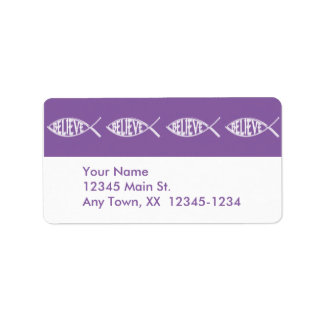 Believe Fish Lavender Label