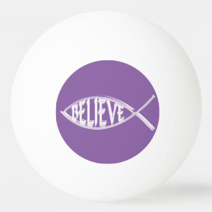 Believe Fish Lavender Ping Pong Ball