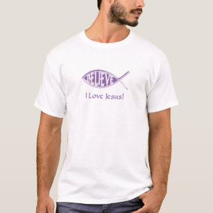 Believe Fish Lavender T-Shirt
