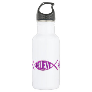 Believe Fish- Pink 532 Ml Water Bottle