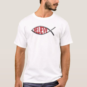 Believe Fish- Red T-Shirt