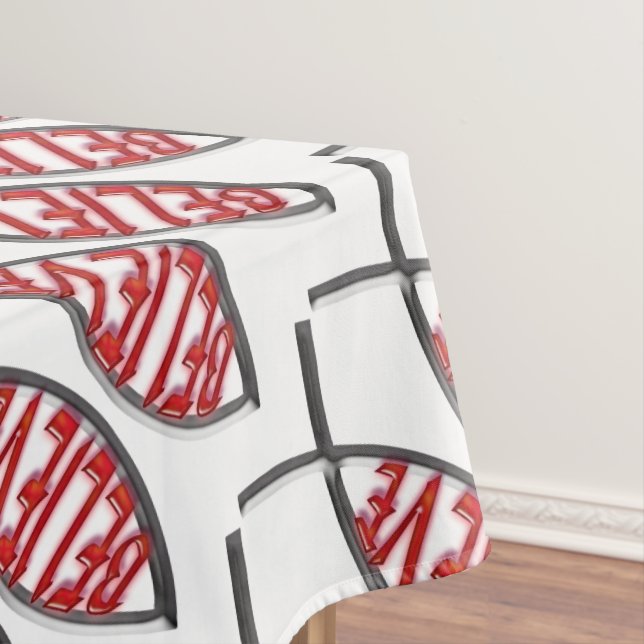 Believe Fish - Red Tablecloth (In Situ)