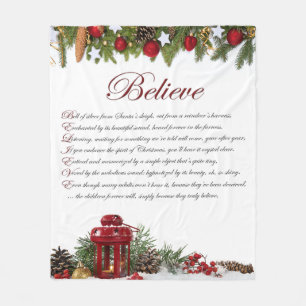 "Believe" Fleece Blanke Blanket