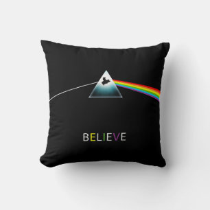 believe-flying pig prism design cushion