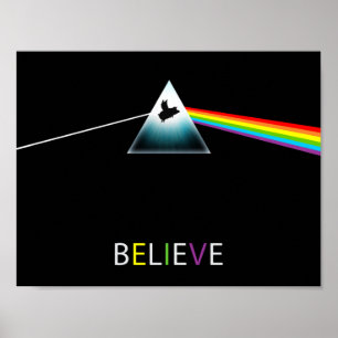 Believe-Flying Pig Prism Poster