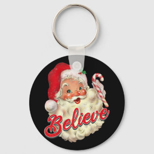 Believe Funny Santa Ornaments Christmas Xmas Famil Key Ring