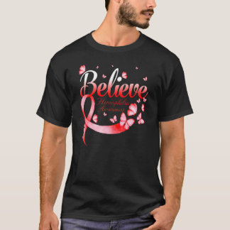 Believe Haemophilia Awareness Butterfly T-Shirt