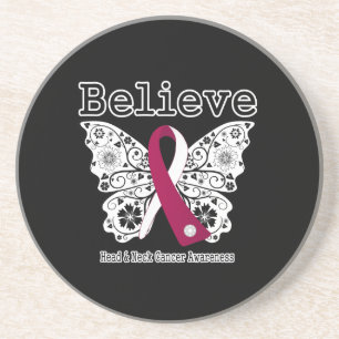 Believe - Head and Neck Cancer Butterfly Coaster