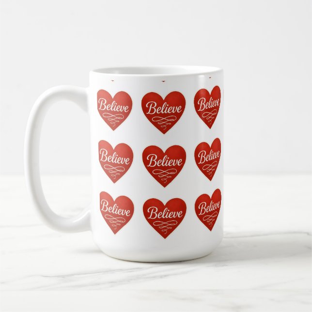 Believe Heart Coffee Mug (Left)