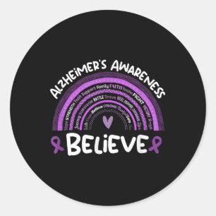 Believe _ Heimers Awareness Month Shirt _ Heimers Classic Round Sticker