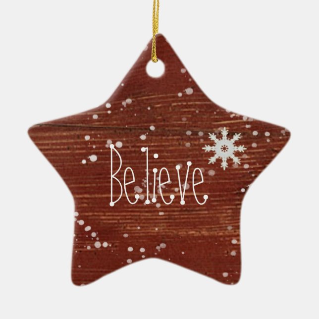 Believe Holiday Ornament (Front)