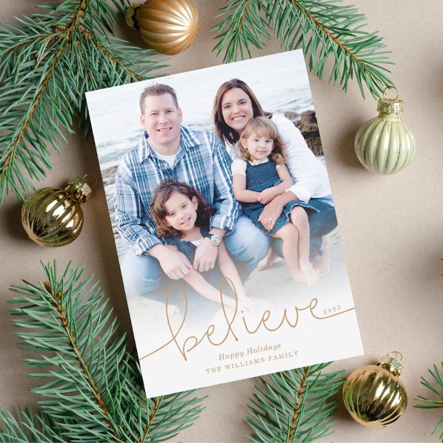 Believe Holiday Photo Card (Creator Uploaded)