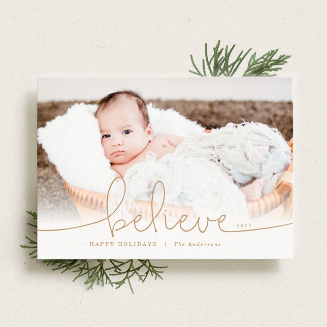 Believe Holiday Photo Card (Creator Uploaded)