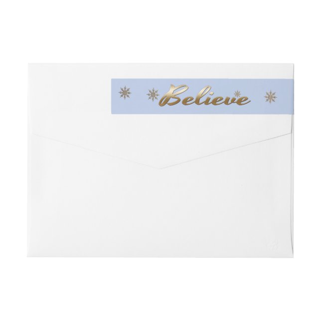 Believe. Holiday Return Address Labels (Back)