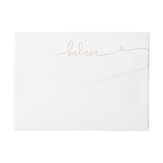 Believe Holiday Wrap Around Label (Back)