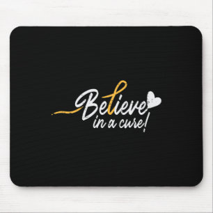 Believe In A Cure Childhood Cancer Ribbon Awarenes Mouse Pad
