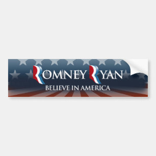 BELIEVE IN AMERICA WITH ROMNEY RYAN -.png Bumper Sticker
