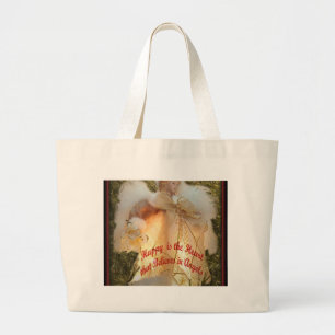 Believe in Angels Large Tote Bag