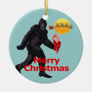 Believe in Bigfoot Ceramic Ornament