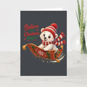 Believe in Christmas Magic Polar Bear Card