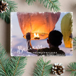 Believe in Christmas Rustic Snow Holiday Photo<br><div class="desc">Believe in the magic of the Holidays with this rustic holiday card. Double-sided, your photos and text are framed by a snowy border creating a winter wonderland feel. The backside features an optional 2nd photo and a chalkboard background. Simple and rustic, yet elegant and classic, a card that's sure to...</div>
