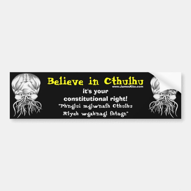 Believe in Cthulhu Bumper Sticker (Front)