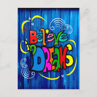Believe in Dreams Holiday Postcard