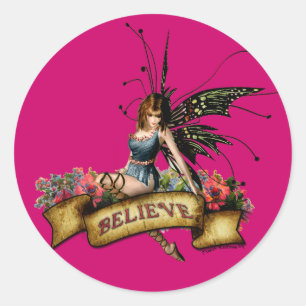 Believe in Fairies! Classic Round Sticker