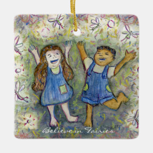 Believe in Fairies Fun Art Custom Ornaments