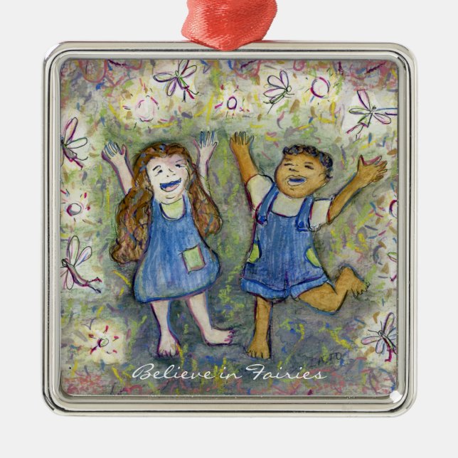 Believe in Fairies Fun Art Custom Ornaments (Front)