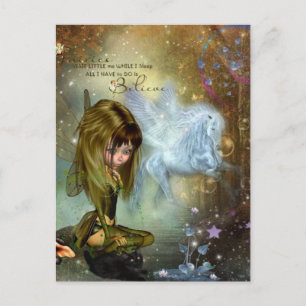 Believe In Fantasy Fairies Postcard