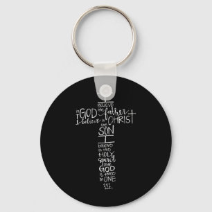 Believe In God The Father Easter Jesus Cross Chris Key Ring
