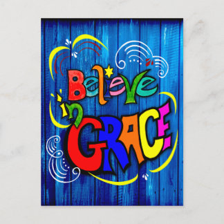 Believe in Grace Holiday Postcard