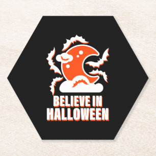 Believe In Halloween Paper Coaster