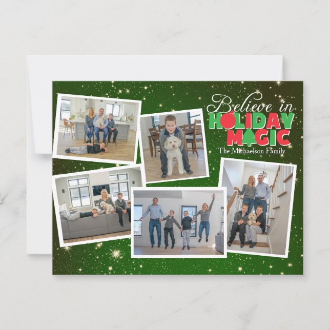 Believe in Holiday Magic Photo Card (Front)