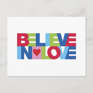 Believe in Love (Colour) Postcard