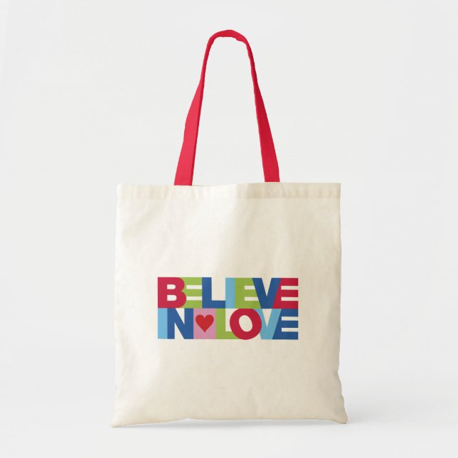 Believe in Love (Colour) Tote Bag (Front)