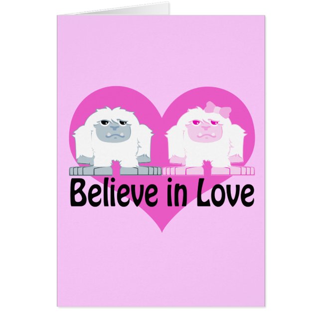 Believe in Love! Cute Yetis (Front)
