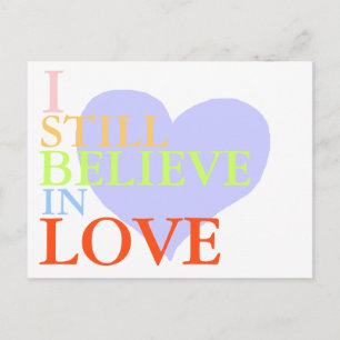 believe in love postcard