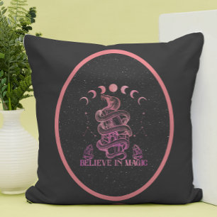 Believe In Magic Celestial Wiccan Art Cushion