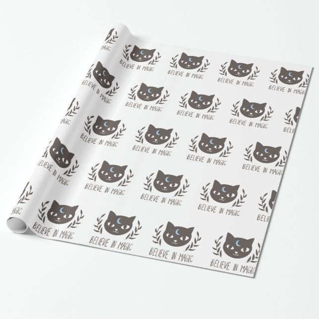 Believe in magic - Choose background colour Wrapping Paper (Unrolled)