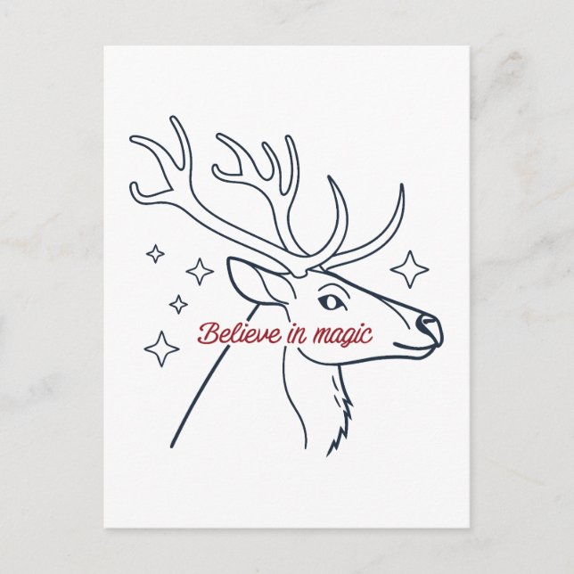Believe in magic holiday postcard (Front)