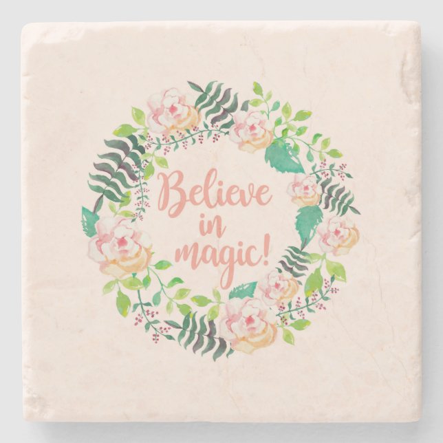 BELIEVE IN MAGIC! STONE COASTER (Front)
