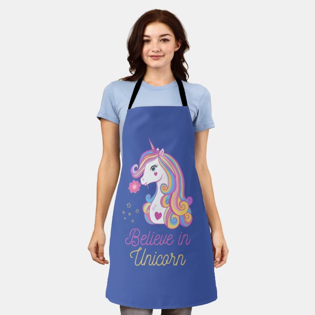 Believe In Magic Unicorn         Apron (Worn)